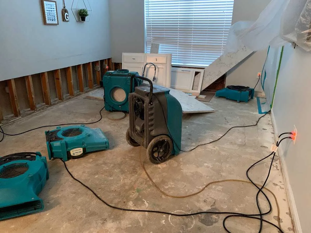 Dehumidifier in flood-cut room for Water Extraction & Removal in Boyes Hot Springs